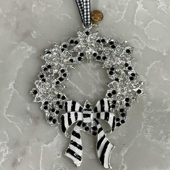 MacKenzie-Childs Silent Night Wreath Ornament -NEW - Picture 1 of 16